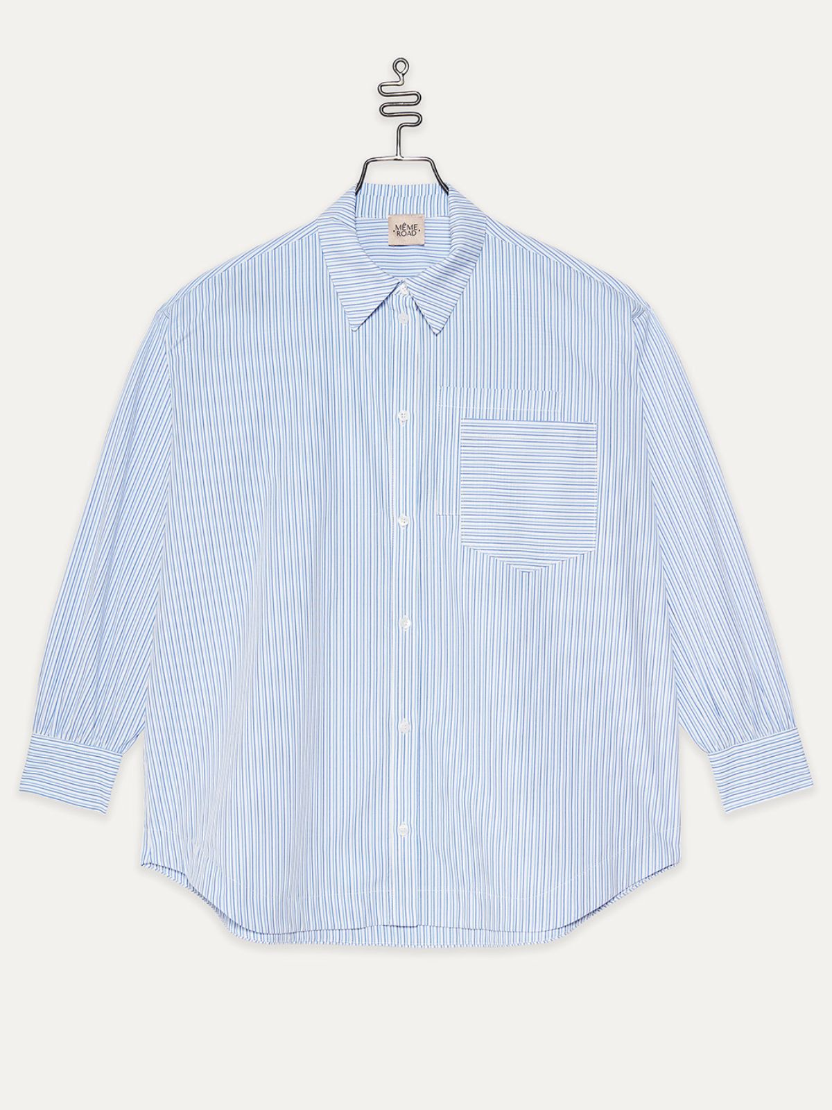 Camicia a righe con doppia tasca