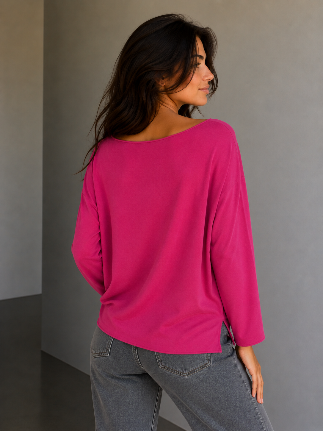 Maglia in viscosa rosa